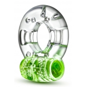 Зеленое эрекционное виброкольцо Arouser Vibrating C-Ring - Blush Novelties - в Астрахани купить с доставкой
