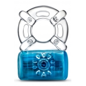 Синее эрекционное виброкольцо Pleaser Rechargeable C-Ring - Blush Novelties - в Астрахани купить с доставкой
