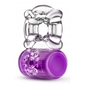 Фиолетовое эрекционное виброкольцо Pleaser Rechargeable C-Ring - Blush Novelties - в Астрахани купить с доставкой