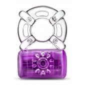 Фиолетовое эрекционное виброкольцо One Night Stand Vibrating C-Ring - Blush Novelties - в Астрахани купить с доставкой