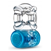 Синее эрекционное виброкольцо One Night Stand Vibrating C-Ring - Blush Novelties - в Астрахани купить с доставкой