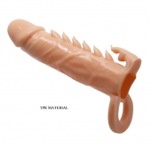 Телесная удлиняющая насадка Penis Sleeve Emmitt - 17 см. - Baile - в Астрахани купить с доставкой