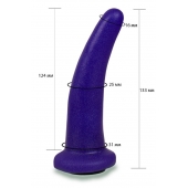 Фиолетовая гладкая изогнутая насадка-плаг - 13,3 см. - LOVETOY (А-Полимер) - купить с доставкой в Астрахани