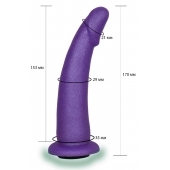 Фиолетовая гладкая изогнутая насадка-плаг - 17 см. - LOVETOY (А-Полимер) - купить с доставкой в Астрахани
