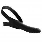 Черный кляп-страпон Masters Mini Face Fuck Strap-On - 14 см. - XR Brands - купить с доставкой в Астрахани
