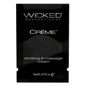 Крем для массажа и мастурбации Wicked Stroking and Massage Creme - 3 мл. - Wicked - купить с доставкой в Астрахани