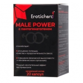 Капсулы для мужчин Erotichard male power с пантогематогеном - 20 капсул (0,370 гр.) - Erotic Hard - купить с доставкой в Астрахани