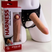 Страпон Харнесс из трусиков и насадки-фаллоса - 17,5 см. - LOVETOY (А-Полимер) - купить с доставкой в Астрахани