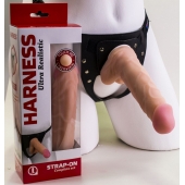 Страпон Harness из двух предметов: регулируемые трусики и насадка-фаллос - 17,5 см. - LOVETOY (А-Полимер) - купить с доставкой в Астрахани