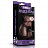 Женский темнокожий страпон Easy Strapon Set 7 Inch - 18 см. - Lovetoy - купить с доставкой в Астрахани