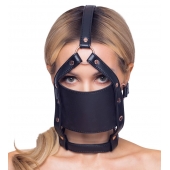 Черный намордник с кляпом-шаром Head Harness With A Gag - Orion - купить с доставкой в Астрахани