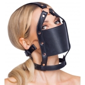 Черный намордник с кляпом-шаром Head Harness With A Gag - Orion - купить с доставкой в Астрахани