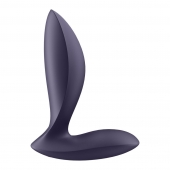 Фиолетовый анальный вибростимулятор Power Plug - Satisfyer - в Астрахани купить с доставкой