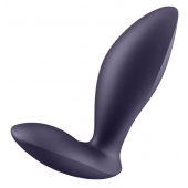 Фиолетовый анальный вибростимулятор Power Plug - Satisfyer - в Астрахани купить с доставкой