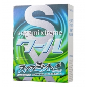 Презервативы Sagami Xtreme Mint с ароматом мяты - 3 шт. - Sagami - купить с доставкой в Астрахани