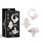 Набор из 3 прозрачных эрекционных колец с вибрацией Teasers Ring Kit - Chisa - в Астрахани купить с доставкой