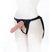 Страпон с поясом Harness - 19 см. - LOVETOY (А-Полимер) - купить с доставкой в Астрахани