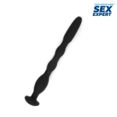Черный силиконовый уретральный стимулятор - 10 см. - Sex Expert - купить с доставкой в Астрахани