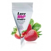 Съедобное согревающее массажное масло Love Me Tender Strawberry с ароматом клубники - 10 мл. - Love to Love - купить с доставкой в Астрахани