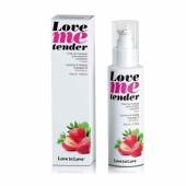 Съедобное согревающее массажное масло Love Me Tender Strawberry с ароматом клубники - 100 мл. - Love to Love - купить с доставкой в Астрахани
