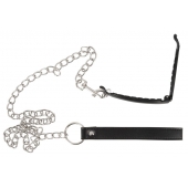 Зажим для половых губ с поводком Pussy Clamp With A Leash - Orion - купить с доставкой в Астрахани