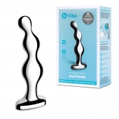 Стальной анальный фаллоимитатор для простаты Stainless Steel Anal Beads - 13 см. - b-Vibe - в Астрахани купить с доставкой