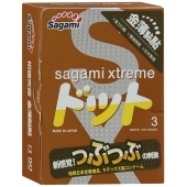 Презервативы Sagami Xtreme FEEL UP с точечной текстурой и линиями прилегания - 3 шт. - Sagami - купить с доставкой в Астрахани