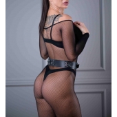 Черный кожаный пояс Sex Game - БДСМ Арсенал - купить с доставкой в Астрахани
