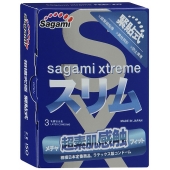 Розовые презервативы Sagami Xtreme FEEL FIT 3D - 3 шт. - Sagami - купить с доставкой в Астрахани