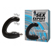 Чёрный массажёр простаты серии Sex Expert - Sex Expert - в Астрахани купить с доставкой