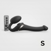 Черный безремневой страпон Multi Orgasm Size S с клиторальной стимуляцией - Strap-on-me - купить с доставкой в Астрахани