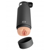 Серый мастурбатор в виде бутылки F*ck Flask - Pipedream - в Астрахани купить с доставкой