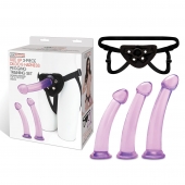 Тренировочный набор с тремя насадками Pegging Training Set - Lux Fetish - купить с доставкой в Астрахани