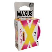 Ароматизированные презервативы Maxus Exotic Mix - 3 шт. - Maxus - купить с доставкой в Астрахани