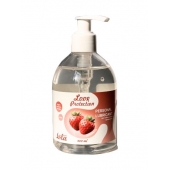 Лубрикант на водной снове Love Protection Strawberry с ароматом клубники - 300 мл. - Lola Games - купить с доставкой в Астрахани