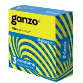 Классические презервативы с обильной смазкой Ganzo Classic - 3 шт. - Ganzo - купить с доставкой в Астрахани