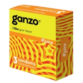 Ароматизированные презервативы Ganzo Juice - 3 шт. - Ganzo - купить с доставкой в Астрахани