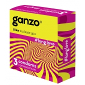 Презервативы с анестетиком для продления удовольствия Ganzo Long Love - 3 шт. - Ganzo - купить с доставкой в Астрахани