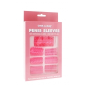 Набор из 7 розовых насадок на пенис ONE-A-DAY PENIS SLEEVES PINK - Seven Creations - в Астрахани купить с доставкой