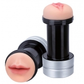Двусторонний мастурбатор REALSTUFF 2 IN 1 HUMMER MOUTH   VAGINA - ротик и вагина - Dream Toys - в Астрахани купить с доставкой