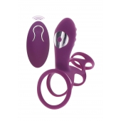 Фиолетовая эрекционная вибронасадка Halo Halo C-Ring Sleeve - Toy Joy - в Астрахани купить с доставкой