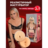 Двусторонний мастурбатор Lola Taylor - 22 см. - ФлешНаш - в Астрахани купить с доставкой