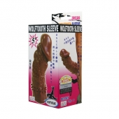 Коричневая насадка на пенис Wolftooth Sleeve - 13 см. - Baile - в Астрахани купить с доставкой