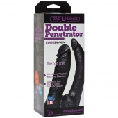 Черная насадка-фаллоимитатор для двойной стимуляции Double Penetrator - 16 см. - Doc Johnson - купить с доставкой в Астрахани