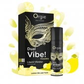 Съедобный жидкий вибратор Dual Vibe! со вкусом лимонного джина с тоником - 15 мл. - ORGIE - купить с доставкой в Астрахани