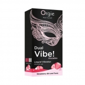 Съедобный жидкий вибратор Dual Vibe! со вкусом клубничного джина с тоником - 15 мл. - ORGIE - купить с доставкой в Астрахани