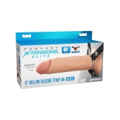 Полый страпон на ремнях 8’’ Hollow Silicone Strap-on - Pipedream - купить с доставкой в Астрахани