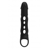 Черная насадка-удлинитель Vibrating Extender With Remote с вибрацией - Dream Toys - в Астрахани купить с доставкой