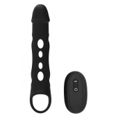 Черная насадка-удлинитель Vibrating Extender With Remote с вибрацией - Dream Toys - в Астрахани купить с доставкой
