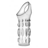 Прозрачная насадка на пенис Stretchy Studded Penis Sleeve Ring - Blush Novelties - в Астрахани купить с доставкой